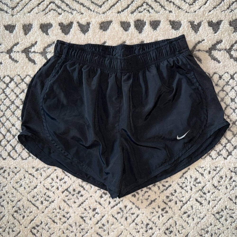 Women's Nike Tempo Brief-Lined Running Shorts Size Small Black EEUC